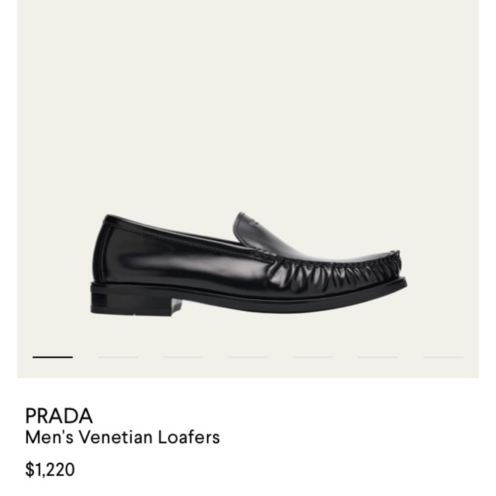 Prada Black Patent Leather Venetian Loafers